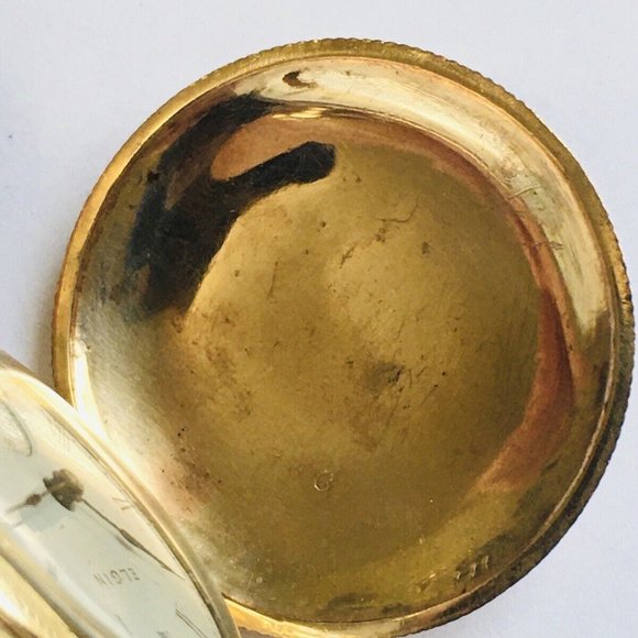 Antique 1912 Elgin Illinois 14k Gold & Gold-filled Pocket Watch Runs - Picture 9 of 10